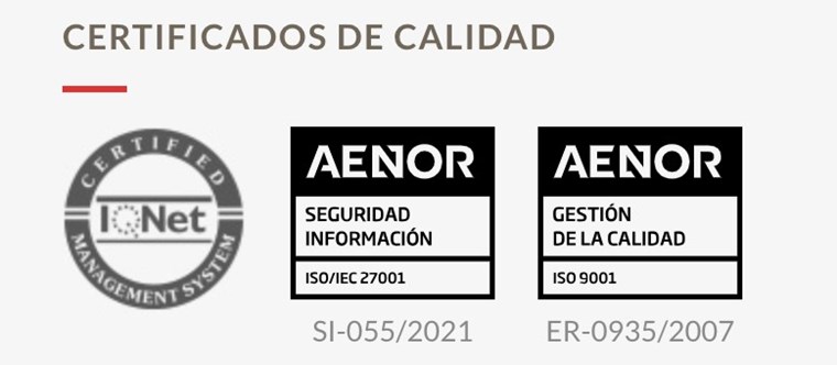 Nuestro socio ACUERDO BY EJASO obtiene un año más los certificados de calidad ISO/EIC 27001 e ISO 9001:2015