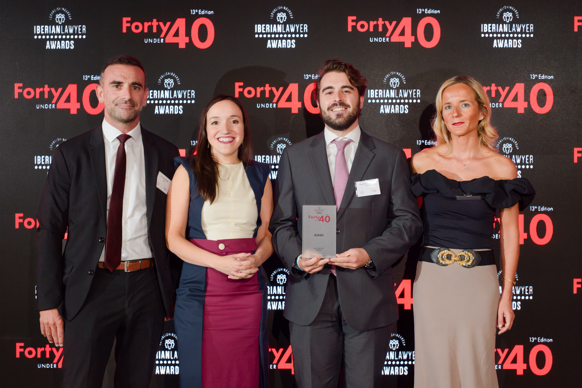 Por tercer año consecutivo, EJASO ha sido reconocido como Team of the Year – Startup en los Forty under 40 Awards de Iberian Lawyer