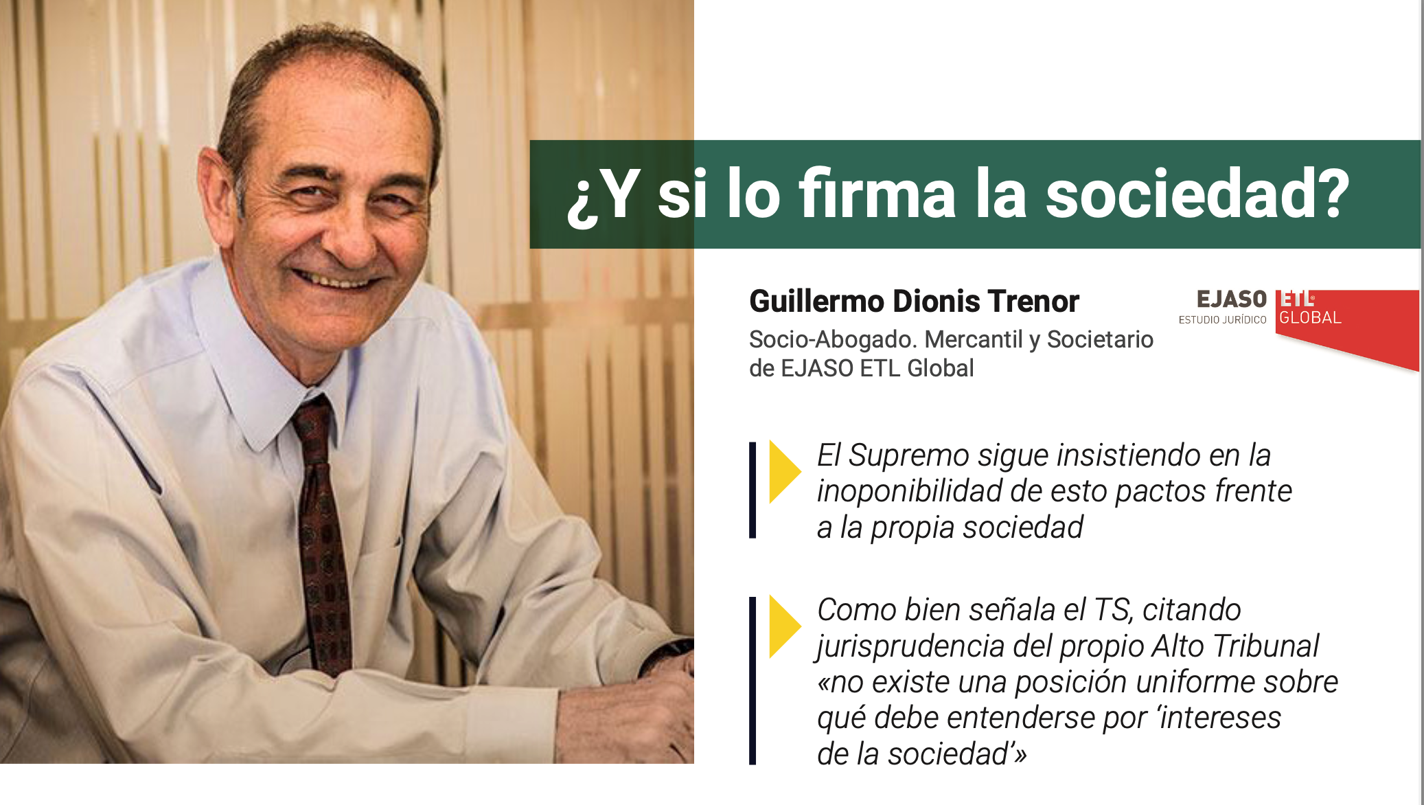 ¿Y si lo firma la sociedad? | Revista AJA