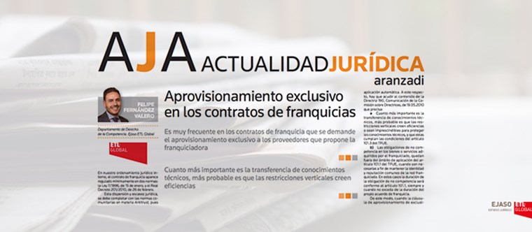 Ejaso en la Revista AJA "Actualidad Jurídica Aranzadi"