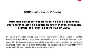 Expulsión de España del agresor de Sara Casasnovas