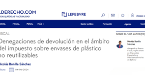 Denegaciones de devolución en el ámbito del impuesto sobre envases de plástico no reutilizables | ElDerecho