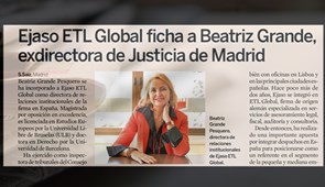 Beatriz Grande se incorpora a EJASO ETL GLOBAL. Expansión Jurídico se hace eco de la noticia