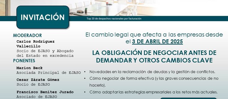 Evento | La obligación de negociar antes de demandar y otros cambios clave.