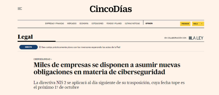 Miles de empresas se disponen a asumir nuevas obligaciones en materia de ciberseguridad