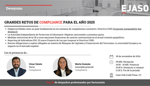 Desayuno empresarial: Grandes retos de Compliance para el año 2025