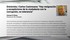 Entrevista | Carlos Castresana: "Hay resignación y escepticismo de la ciudadanía con la corrupción, no tolerancia". The economy journal, abril 2017