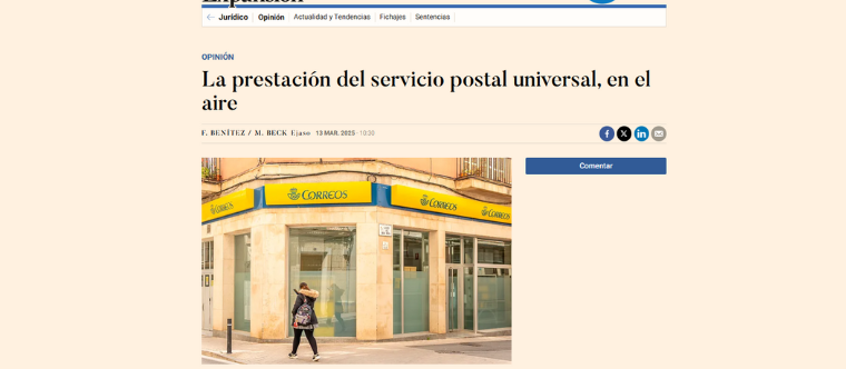 La prestación del servicio postal universal