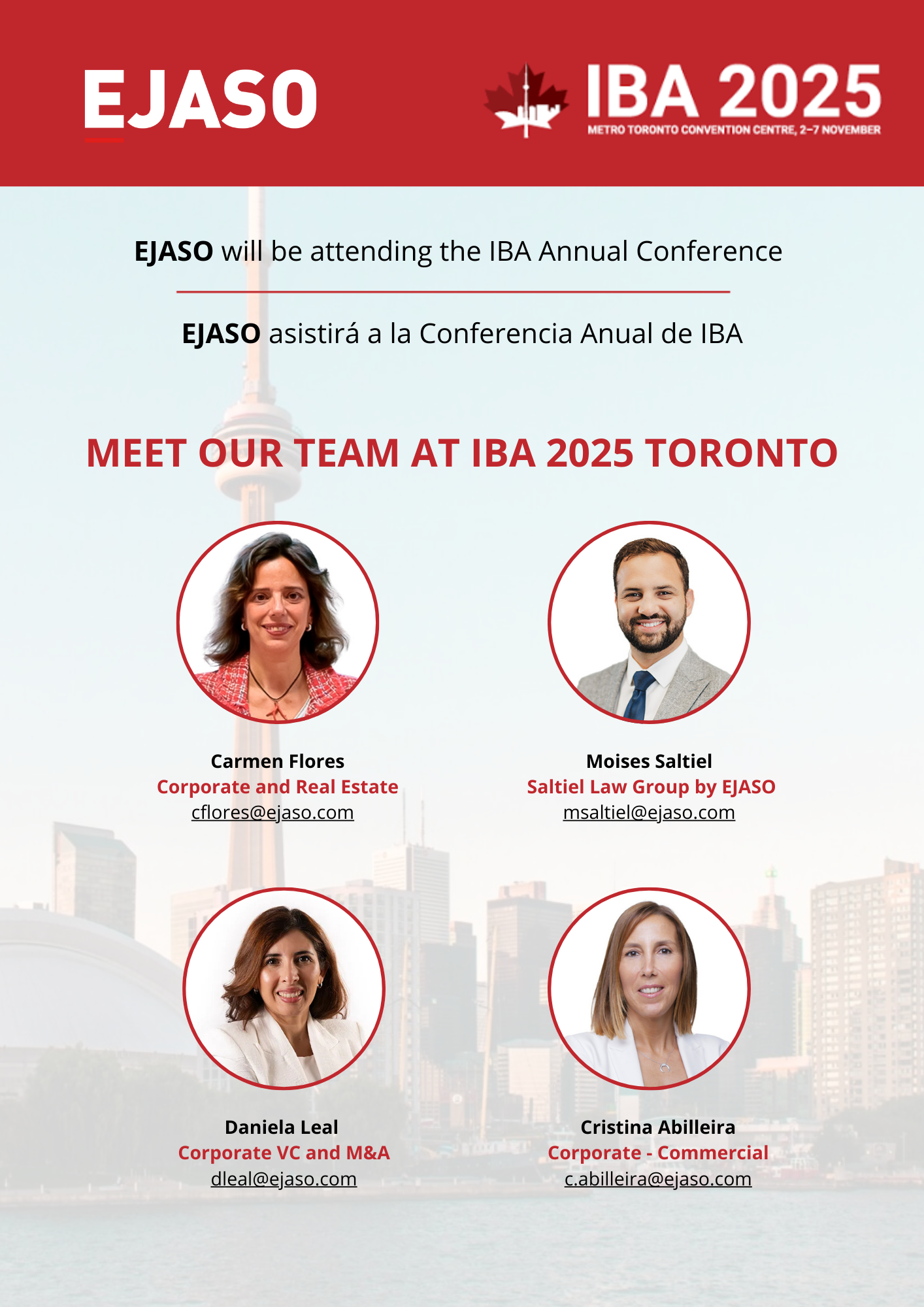 EJASO will be attending the International Bar Association (IBA) Annual Conference 2025