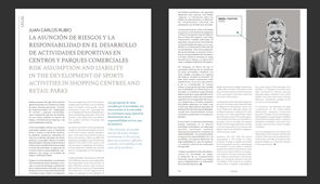 La asunción de riesgos y la responsabilidad en el desarrollo de actividades deportivas en centros y parques comerciales.