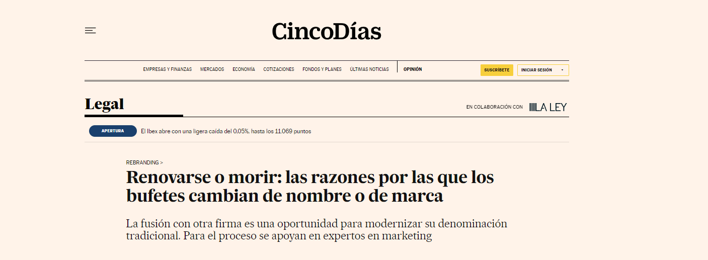 Renovarse o morir: las razones por las que los bufetes cambian de nombre o de marca - Cinco Días