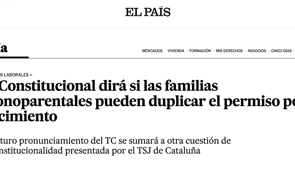 El TC decidirá si las madres solteras deben disfrutar de las mismas semanas de permiso que las biparentales