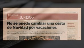No se puede cambiar una cesta de Navidad por vacaciones. Nuestra compañera Silvia Palacios en el periódico Expansión