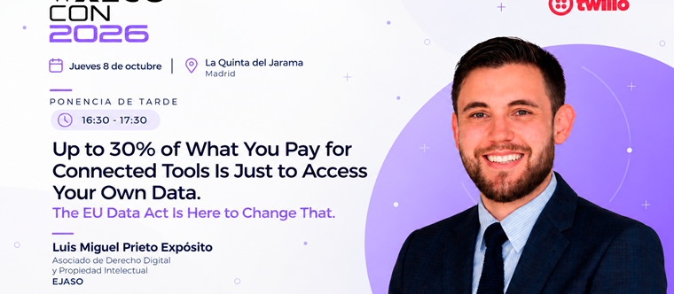 Luis Miguel Prieto participa en WALCUCON 2026 para analizar el impacto de la Data Act en el sector de la automoción