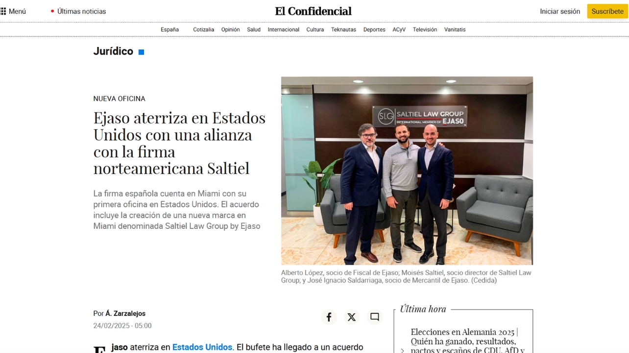 EJASO establece su nueva sede en Miami de la mano de Saltiel Law Group