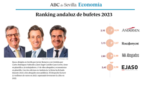 EJASO, un año más, en el top 10 del ranking de bufetes andaluces por facturación | ABC