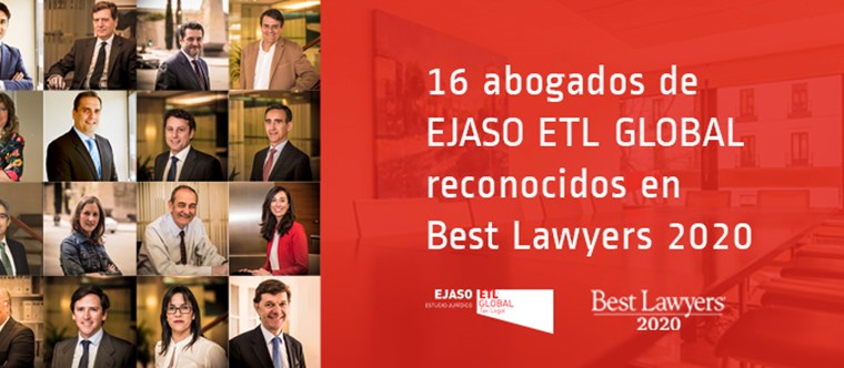 El ranking internacional Best Lawyers reconoce a dieciséis abogados de EJASO como profesionales destacados en España