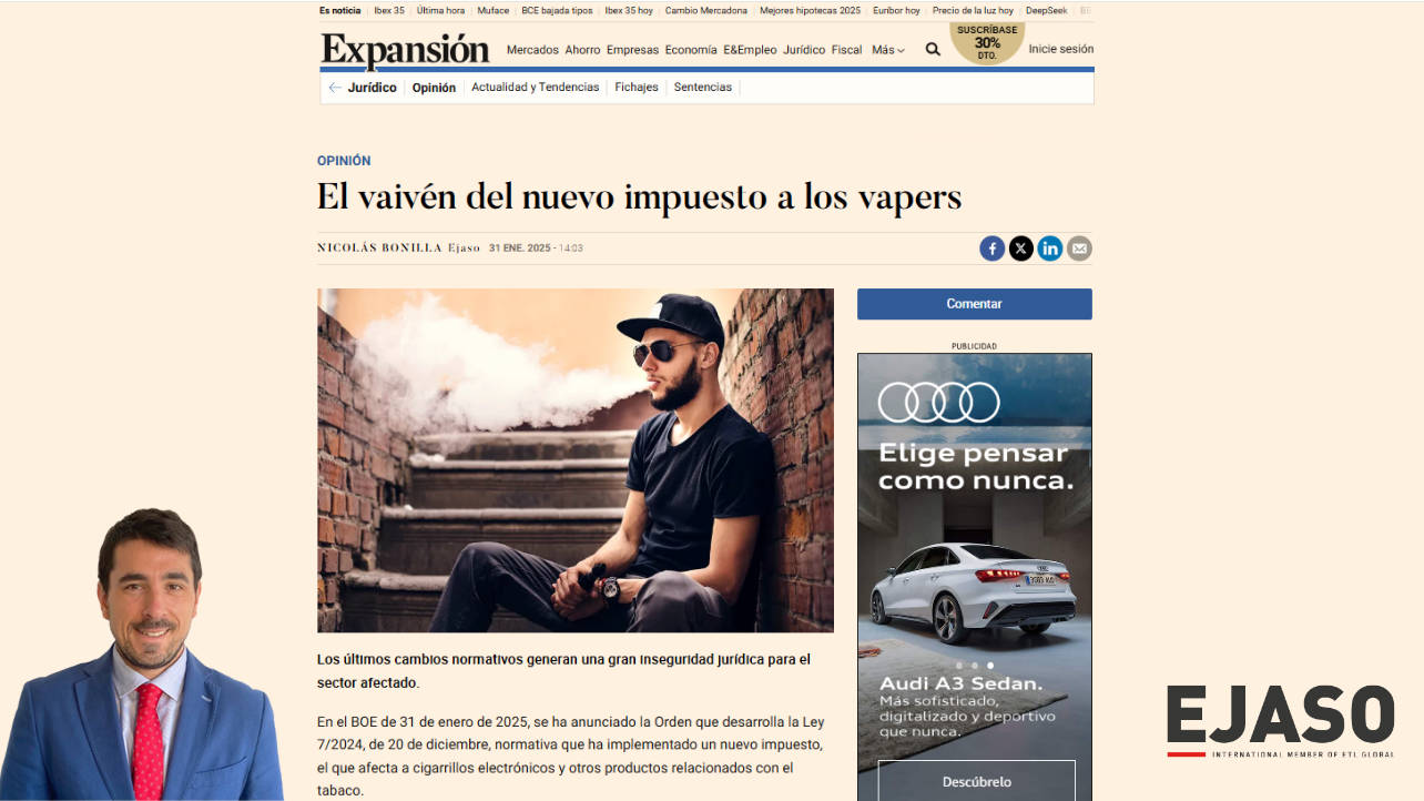 El Vaivén del nuevo Impuesto sobre los líquidos para cigarrillos electrónicos y otros productos relacionados con el tabaco - Expansión