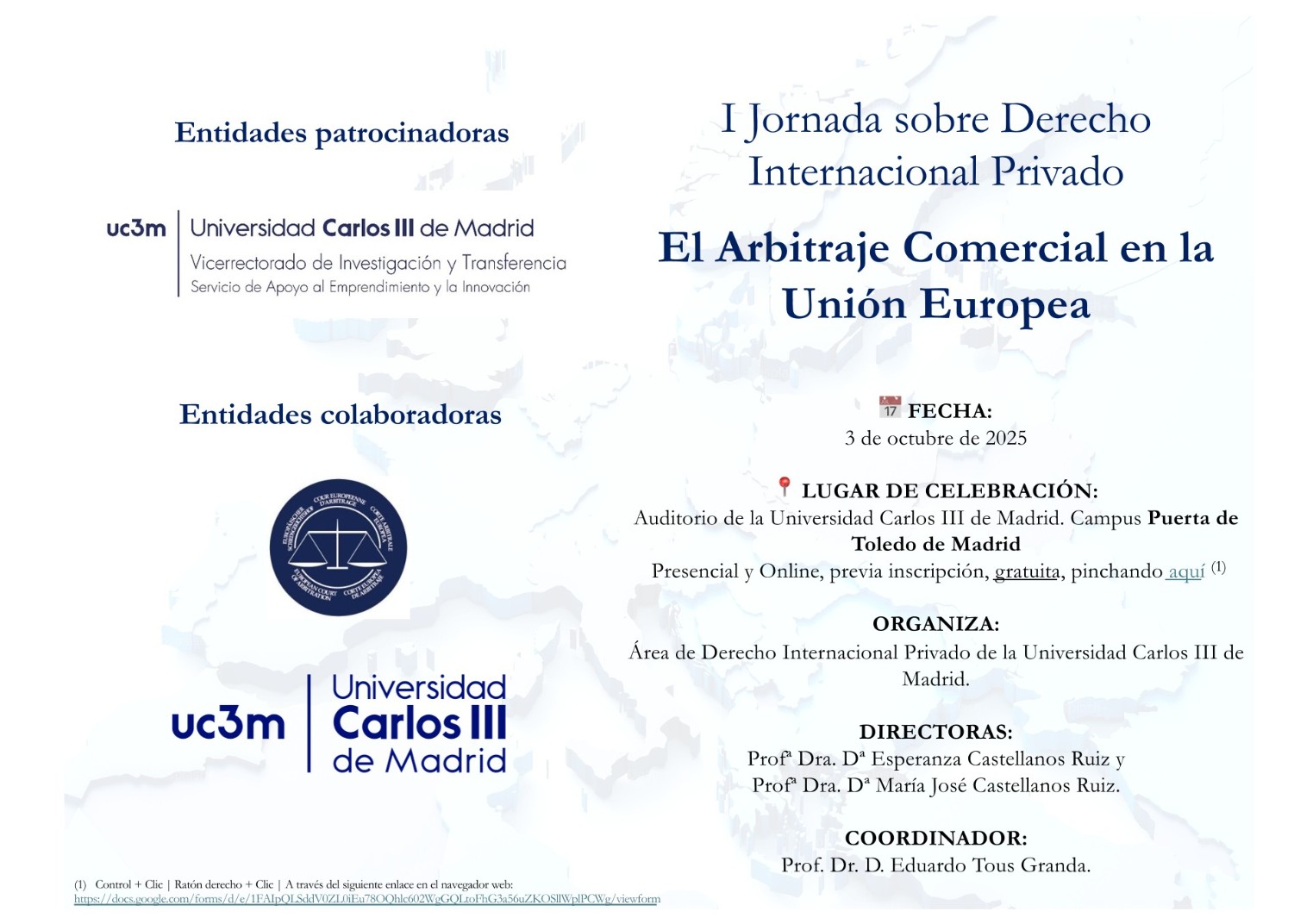 Miguel Ángel Serrano participará como ponente en la I Jornada sobre Derecho Internacional Privado