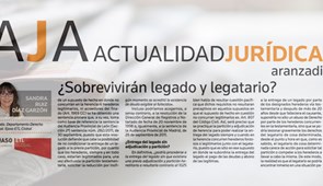 ¿Sobrevivirán legado y legatario? Ejaso en la Revista AJA “Actualidad Jurídica Aranzadi”