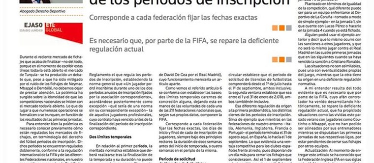 Problemas contemporáneos de los periodos de inscripción, septiembre 2017