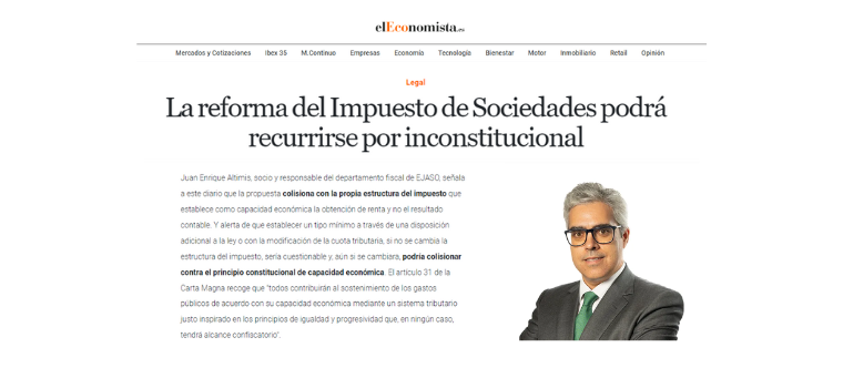 La reforma del Impuesto de Sociedades podrá recurrirse por inconstitucional| elEconomista
