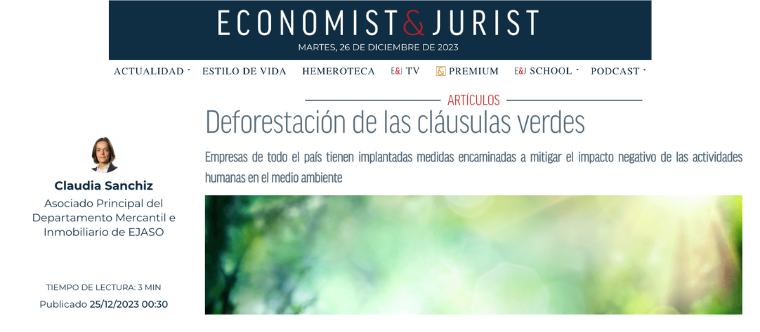 Deforestación de las cláusulas verdes | Economist & Jurist