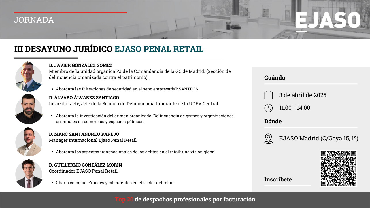 III Jornada jurídica EJASO Penal Retail