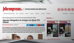 Aguayo Abogados se integra en EJASO ETL GLOBAL. Interempresas, abril 2017