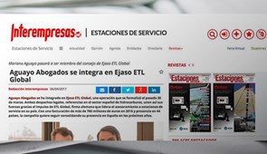 Aguayo Abogados se integra en EJASO. Interempresas, abril 2017