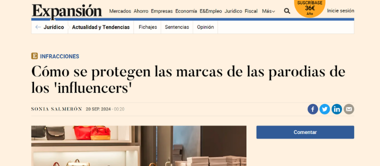 Cómo se protegen las marcas de las parodias de los "influencers" - Expansión