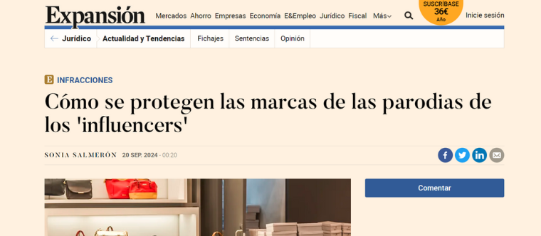 Cómo se protegen las marcas de las parodias de los "influencers" - Expansión