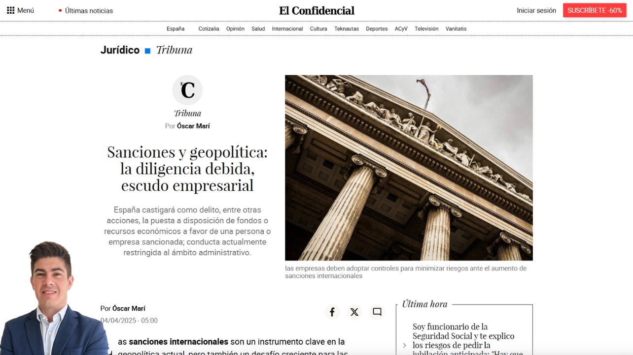 Sanciones y geopolítica: la diligencia debida, escudo empresarial