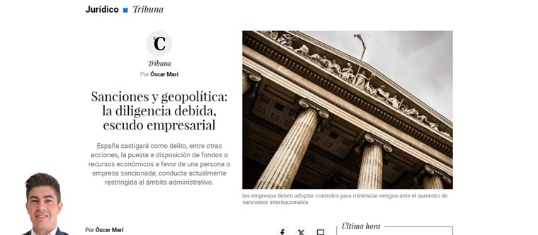 Sanciones y geopolítica: la diligencia debida, escudo empresarial
