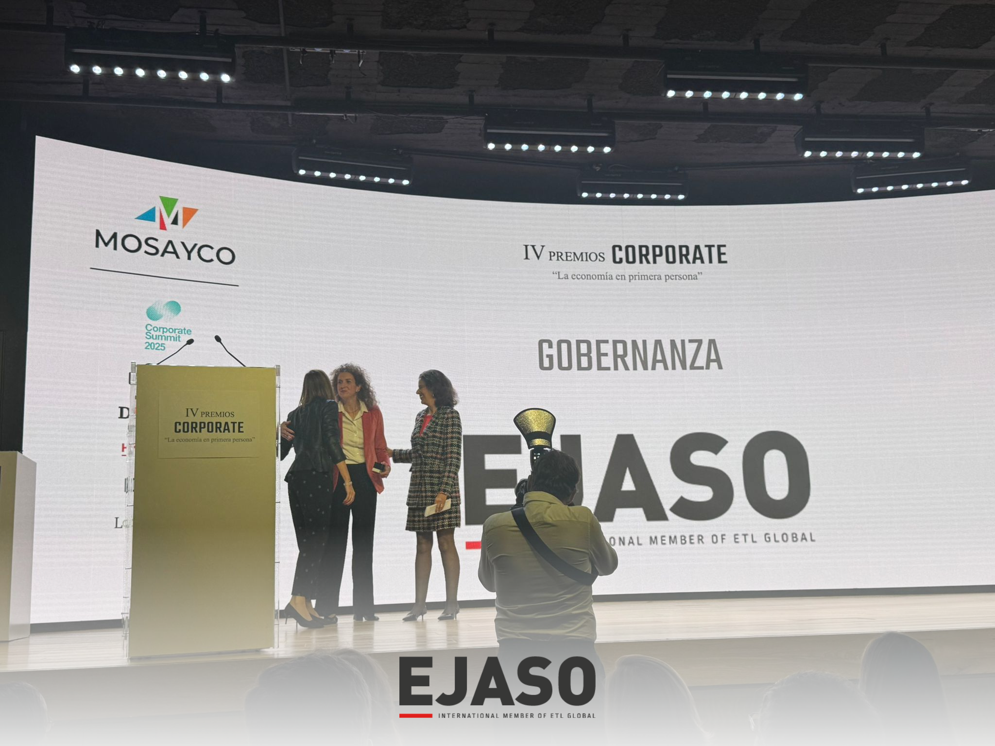 EJASO, galardonado en los Premios Corporate 2024 en la categoría de Gobernanza