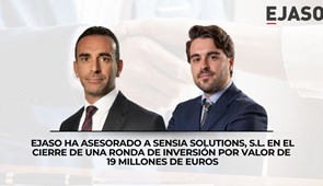 EJASO ha asesorado a Sensia Solutions, S.L. en el cierre de una ronda de inversión por valor de  19 millones de euros