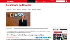 La revista de Estaciones de Servicios entrevista a Marion Beck, para hablar sobre la “solución italiana” en España