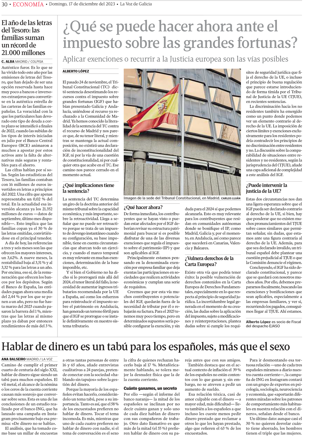 ¿Qué se puede hacer ahora ante el impuesto sobre las grandes fortunas? | La Voz de Galicia