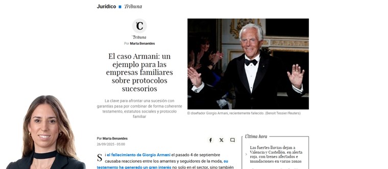 El caso Armani: un ejemplo para las empresas familiares sobre protocolos sucesorios