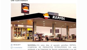 Comunicación de Repsol relativa al nuevo modelo de contrato de comisión. Mundopetróleo, octubre 2017
