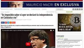 Es imposible saber si ayer se declaró la independencia o no. RT, octubre 2017
