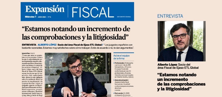 Expansión entrevista a Alberto López, Socio de Fiscal Galicia