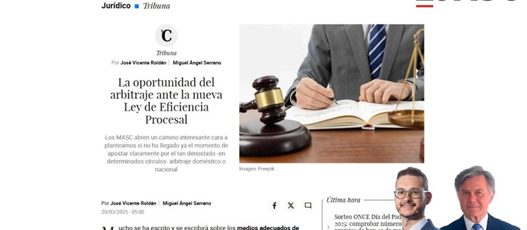 La oportunidad del arbitraje ante la nueva Ley de Eficiencia Procesal - El Confidencial
