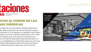 El derecho al honor de las personas jurídicas - Estaciones de Servicio