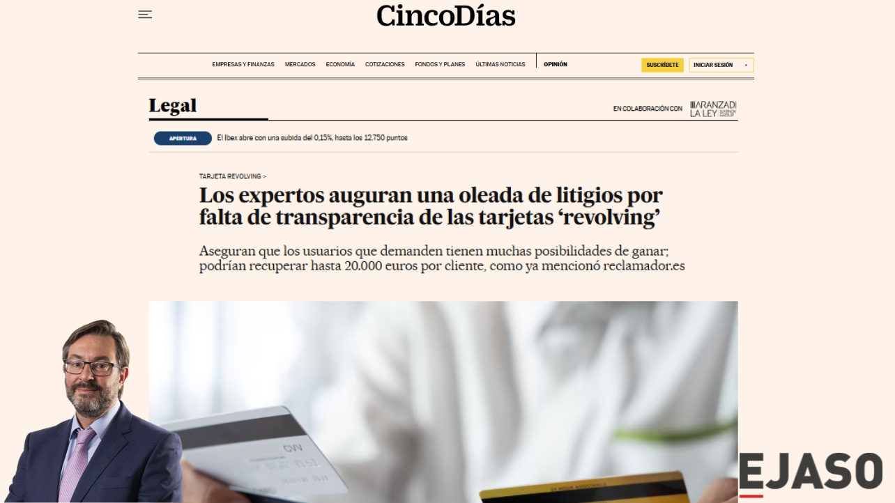 Los expertos auguran una oleada de litigios por falta de transparencia de las tarjetas ‘revolving’ - Cinco Días