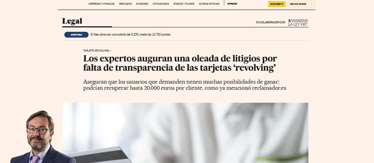 Los expertos auguran una oleada de litigios por falta de transparencia de las tarjetas ‘revolving’ - Cinco Días