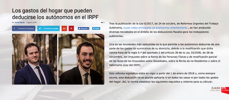 ¿Qué gastos del hogar puede deducirse un autónomo?