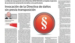 Invocación de la Directiva de daños sin previa transposición, febrero 2017