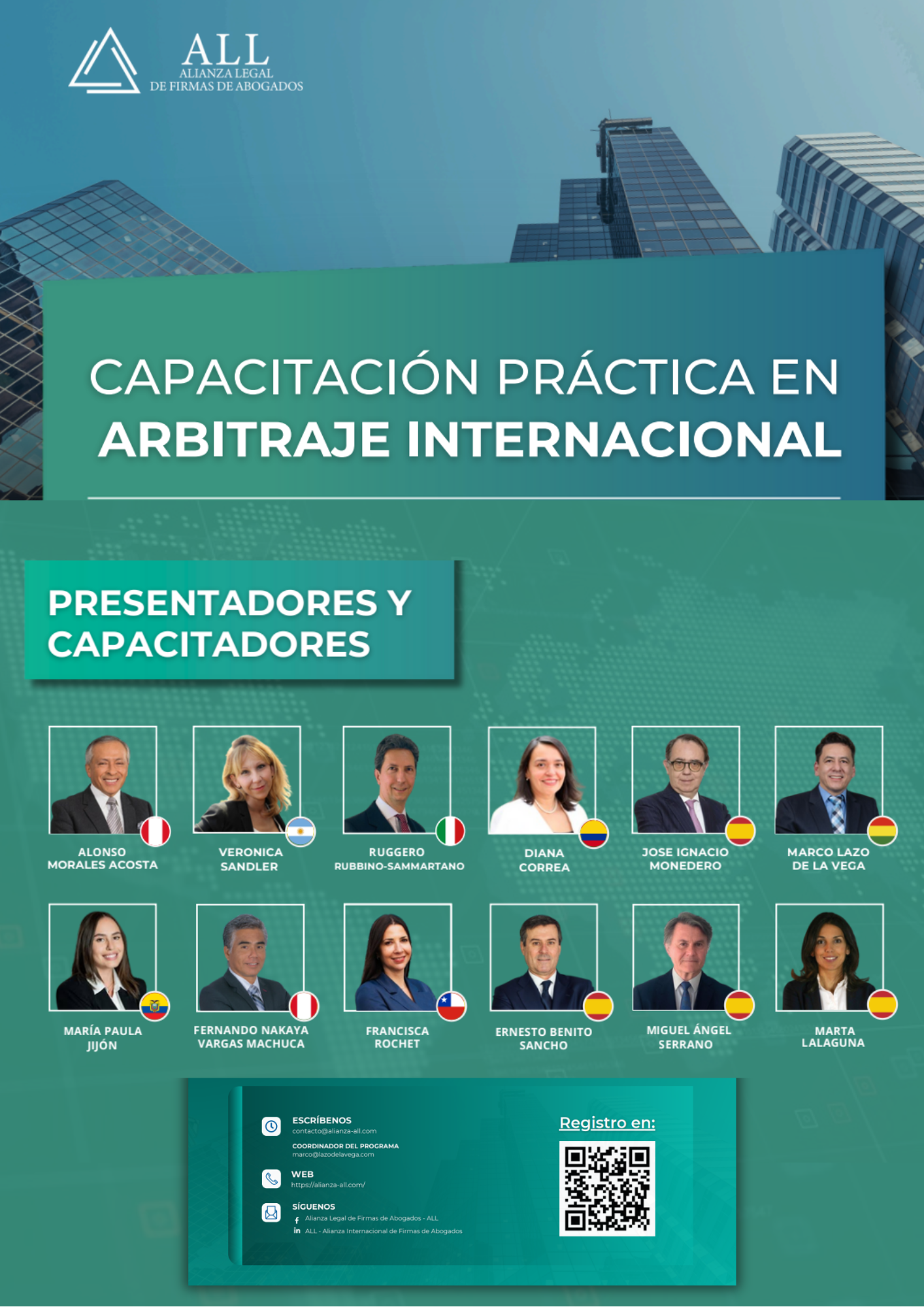 Miguel Ángel Serrano participará como ponente en la Capacitación práctica en arbitraje internacional de ALL