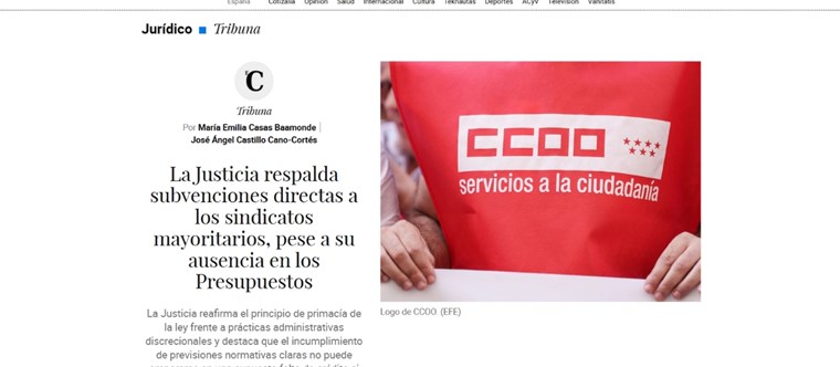 La Justicia respalda subvenciones directas a los sindicatos mayoritarios, pese a su ausencia en los Presupuestos - El Confidencial